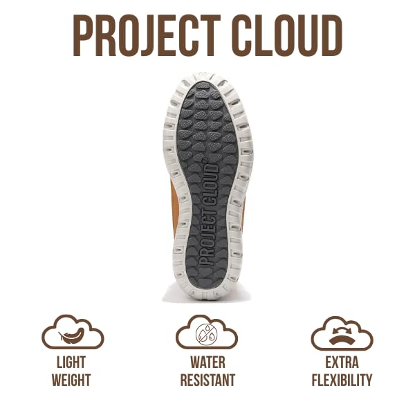 Image of Project Cloud 100% Genuine Leather Womens Snow Boots- Genuine Leather Waterproof Memory Foam Insole and Non-Slip Winter Snow Boots For Women Footwear - Outdoor Shoes (Leonora)
