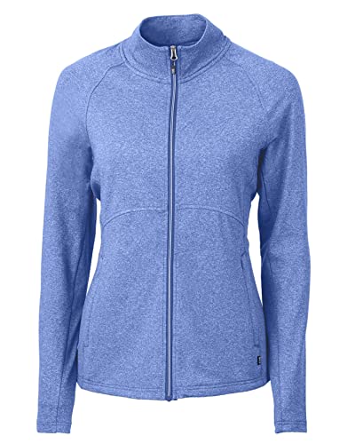 Image of Cutter & Buck Ladies Adapt Eco Knit Heather Recycled Womens Full Zip
