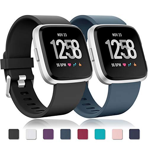 Zekapu Correa para Fitbit Versa/Fitbit Versa 2/Versa Lite, Fitbit Versa Bandas Repuesto Ajustable Pulsera TPU Sport Accesorio Pulsera para Fitbit Versa, Grande