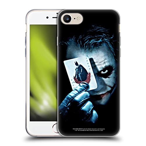 Head Case Designs sous Licence Officielle The Dark Knight Carte Joker Art Clé Coque en Gel Doux Compatible avec Apple iPhone 7/8 / SE 2020 & 2022