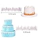 Mity rain Cake Fondant Embossing Mold-Flame/Wave/Grass/Icicles Plastic Mini Cookies Cutter for Sugarcraft Fondant Baking Mold Cake Decor Tool Cupcake Decorating (4 Pcs)