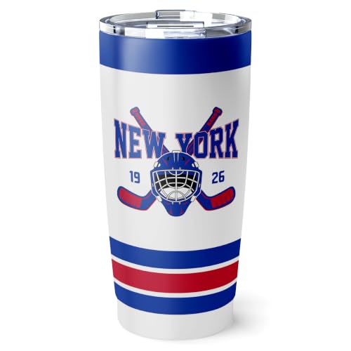 Image of ANTKING New York R Tumbler 20oz Custom Name Number Travel Mug Gifts | Stainless Steel Insulated Coffee Cup for Men Women