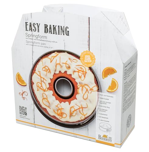 Birkmann, Springform mit zwei Böden, Grau, Ø 26 cm, Karbonstahl Birkmann, Springform mit zwei Böden, Grau, Ø 26 cm, Karbonstahl