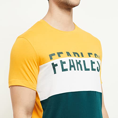 Image of Max Men Colourblocked Crew Neck Regular Fit Tshirt