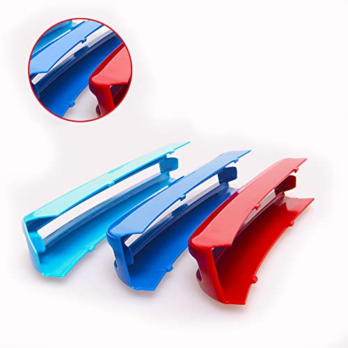 Image of SANRILY M-Colored Grille Insert Trims Compatible with Volvo 2nd Gen XC90 Pre-LCI 2015-2019 Front Grill Front Center Kidney Grilles Tri Color for Volvo Grille Decoration Covers