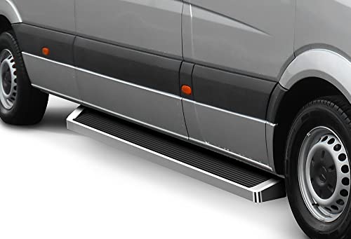 Estribos APS Premium Silver 6in para Dodge y Sprinter miniatura 4