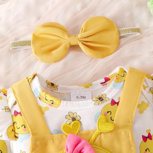 Baby Girl Clothes Fall Winter Outfits Cute Print Infant Romper Suspender Skirt with Headband 3pc Set 0-24 Months4