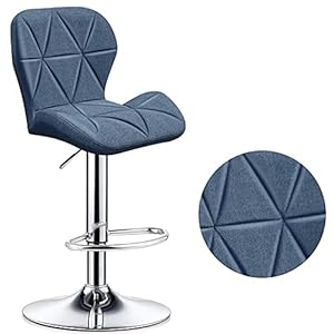 Nismia Niebieski Stołek Barowy Geometryczny