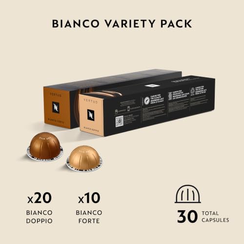 Image of Nespresso Capsules Vertuo, Bianco Variety Pack, 30-Count (Pack of 1) Coffee Pods