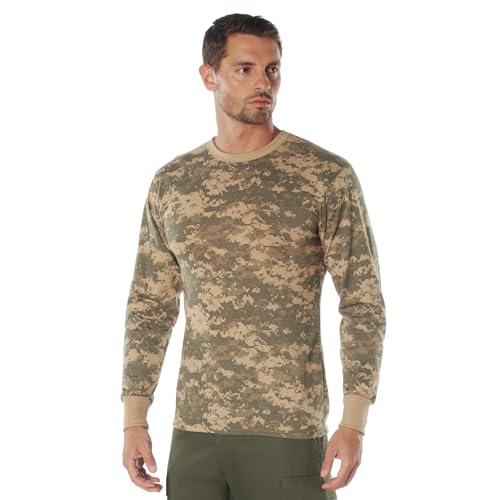 Image of Rothco Long Sleeve Camo T-Shirt | Rugged Camouflage Crew Neck T Shirt, Comfortable Casual Tee for Men & Women