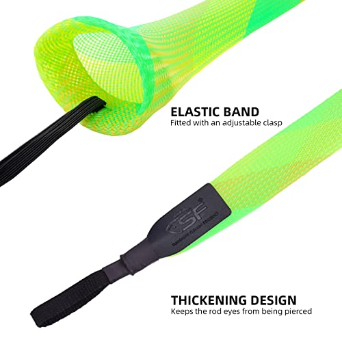 Image of SF Fishing Rod Sock Fishing Rod Sleeve Rod Cover Braided Mesh Rod Protector Pole Gloves Fishing Tools for Spinning Fishing Rod,Casting Rod,Musky Rod, Ice Rod, Fly Rod, Spey Rod