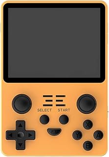 FULHOLPE Powkiddy RGB20S Handheld Game Console, 3.5 Inch IPS Retro Console Built-In 20000 Classic Games 128G TF Card RK3326 Chip Open Source Linux and ARKOS System, 3500mAh