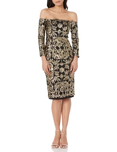 nicole miller sequin egyptian dress Women's Nicole Miller Sequin Cocktail Dress
