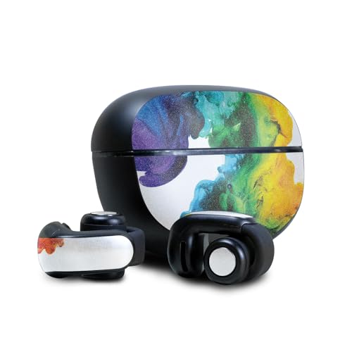 Image of Glossy Glitter Skin Compatible with Bose Ultra Open Earbuds - Aqua Paint - Premium 3M Vinyl Protective Wrap Decal Cover - Easy to Apply | Crafted in The USA by MightySkins