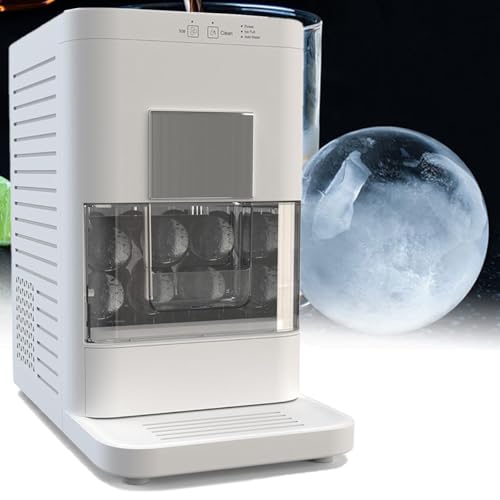 Máquina de Hielo de la Esfera de la encimera, máquina portátil de Fabricante de Hielo, Fabricante de Bolas de Hielo Transparente de 2 ', con función automática de autolimpieza, Ventana Transparente