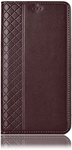 Funda magnética iPhone 14 Pro Max cuero antigolpes marrón