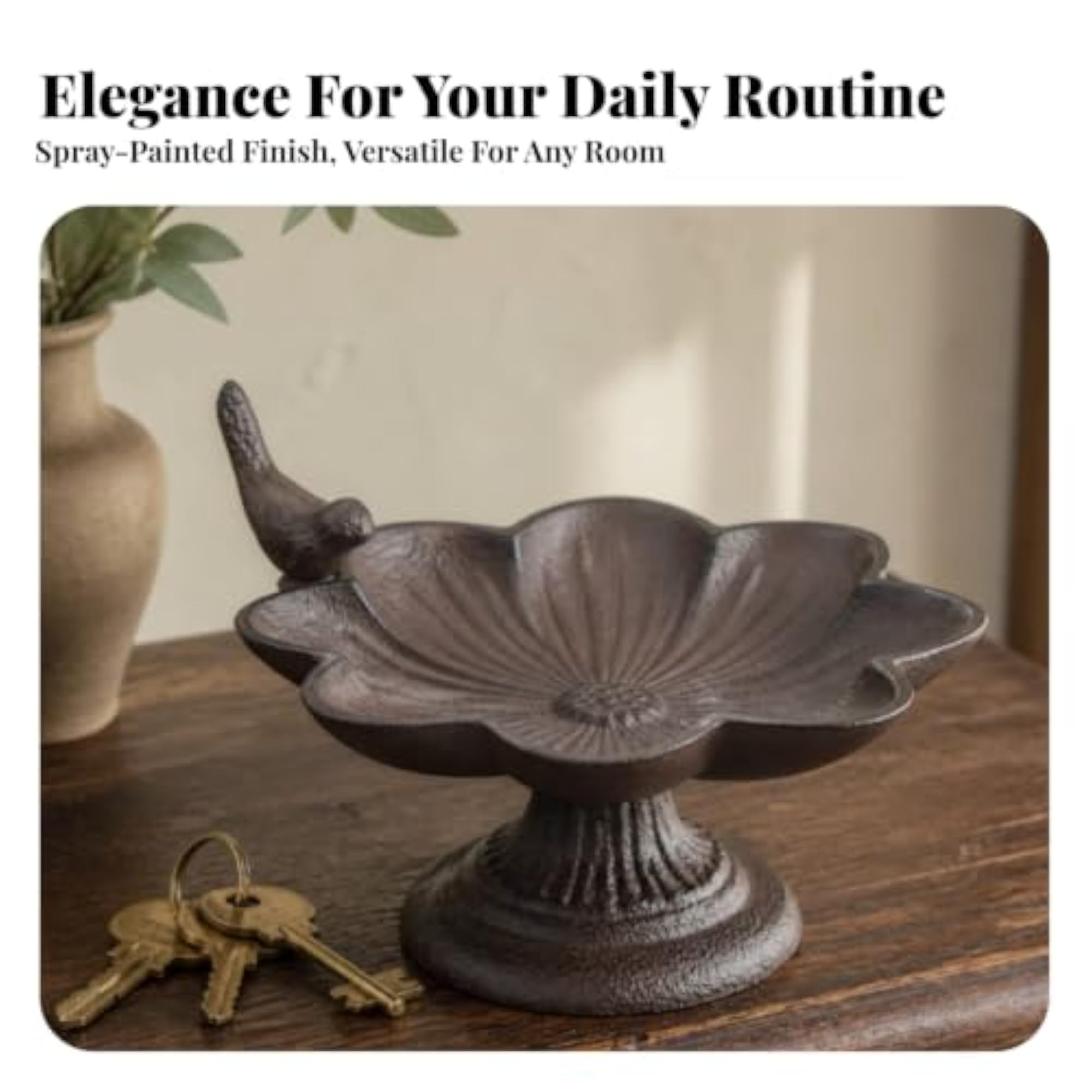 Rustic Cast-Iron Decorative Storage Dish