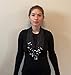 Women's Handmade Patchwork Black and White Reversible Infinity Scarf Necklace with non precious beads - LRW DESIGNS