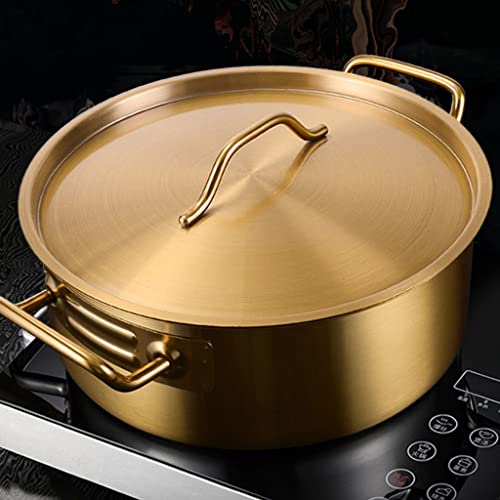 Fondue Pot de acero inoxidable dorado de 30 cm miniatura 3