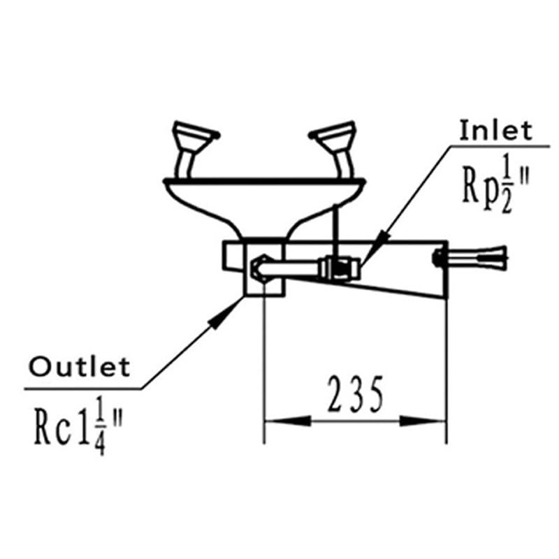 Gfdbhjer Eye Wash Station Wall-Mounted Emergency Eyewash Station Eye Wash Kit Emergency Eye and Face Wash Device(Color:B)