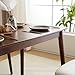 Karl home Mid-Century Modern Dining Table Set for 4-5-Piece Compact Kitchen Table & Chairs with Padded Seats, Brown Wood Dining Room Set for Small Spaces/Apartments