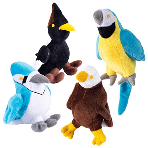 Plush Creations SET OF 4 TALKING PLUSH ANIMALS Audubon Plush Stuffed Birds | Audubon Stuffed Bird Set | Set Of 4 Talking Birds Toy cover