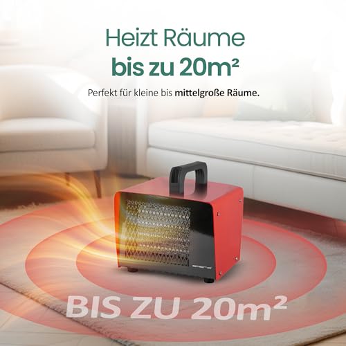 Radiateur soufflant céramique 2000W thermostat réglable 20m² - 4