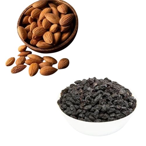 Image of RAJTILAK Dry Fruits Combo Pack of 2 | Premium California Almonds & Premium Black Raisins | Badam & Kali Kishmish | Nuts & Dry Fruits | Healthy & Tasty | Pack of 2x20g Each