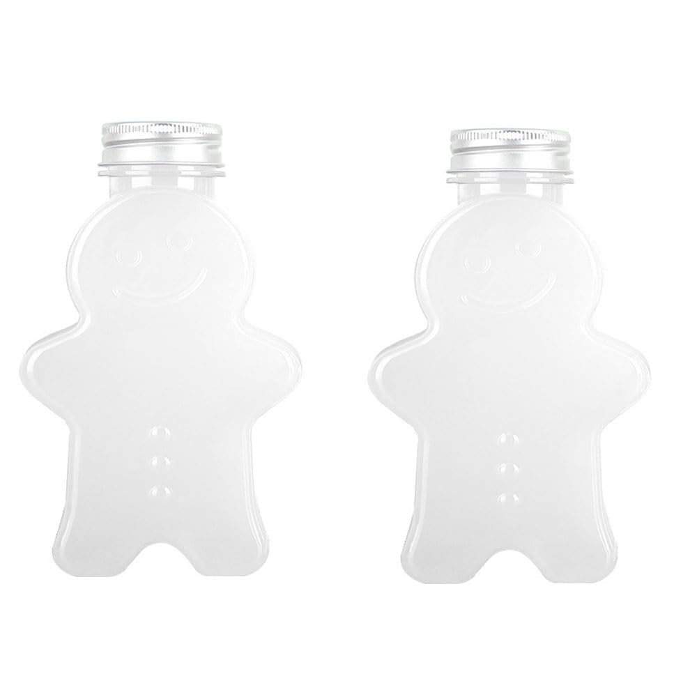 Taixiaoniulihq Transparent 2 Pcs Juice Bottles Drink Bottles Drink Containers With Tamper Seal Lids Reusable Shot Bottles With Lids For Storing Juices Water And Other Homemade Beverages