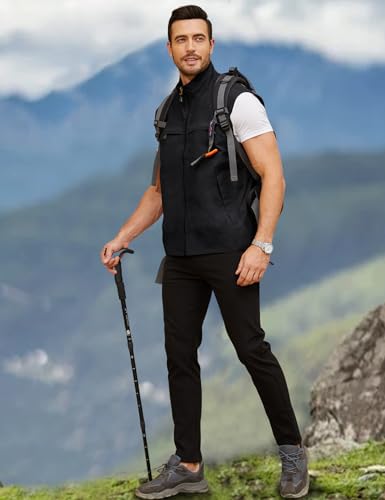 Image of Gihuo Mens Vest Casual Lightweight Vests Summer Sleeveless Jackets for Travel Hiking Fishing