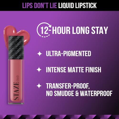 Image of Staze Lips Don't Lie Liquid Lipstick (Pack of 2)