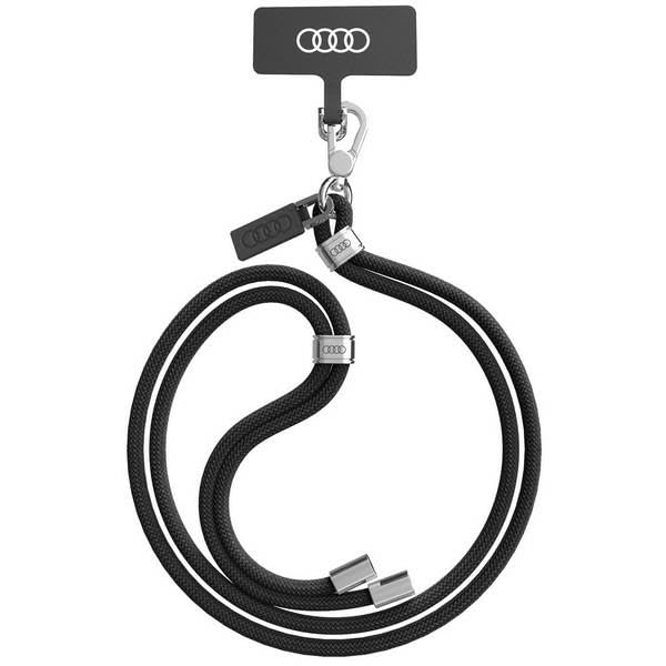 Audi AU-CBL6-R8/D1-BK Cordon universel pour téléphone 120 cm 6 mm Noir, Noir , 120 cm
