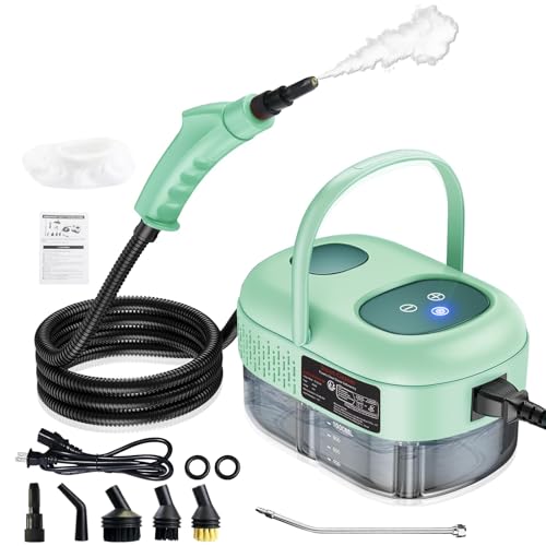 Limpiador de vapor de mano con pantalla táctil, vaporizador portátil para limpieza, limpiador de vapor de mano, limpiador de vapor de mano a presión para el hogar, coche, detalles, paredes, lechada