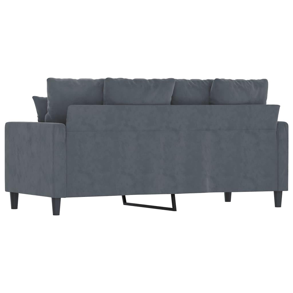 LAPOOH 2-Sitzer-Sofa Dunkelgrau 140 cm Samt, Loungesofa, Sofas & Couches, Relaxsofa, Couch für Wohnzimmer, 359304