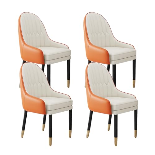 Juego de sillas de comedor de madera maciza, tapizadas, diseño moderno para comodidad de cocina y comedor