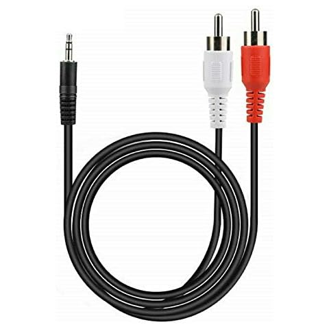 YUSTDA New 5FT AUX in RCA Audio Cable Line Out to in 3.5mm Male to 2RCA Cord for iSound GoSync Portable Bluetooth Receiver i.Sound i.S is ISOUND-5212 ISOUND-5200 Cover