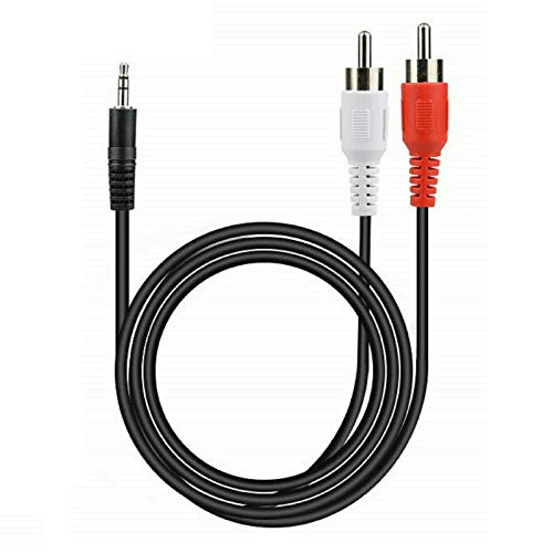 Yustda New 5FT AUX in RCA Audio Cable Line Out to in 3.5mm Male to 2RCA Cord for iSound GoSync Portable Bluetooth Receiver i.Sound i.S is ISOUND-5212 ISOUND-5200