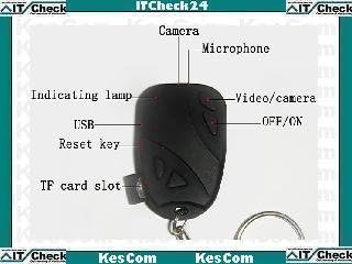 ITC31920 Mini Spy Keyring with Camera and Card Slot