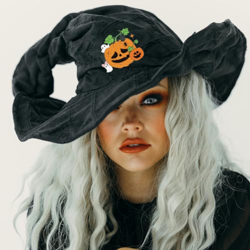 Image of Peacoblue Water Soluble Embroidery Patterns for Beginners, Halloween Ghost Face and Pumpkin 4 Sheets with 25pcs, Wash Away Embroidery Pattern Stabilizer for Hand Sewing Lover Women Adults