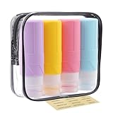 FADVAN Travel Bottles for Toiletries, 3.3oz Tsa Approved Travel Size Containers, BPA Free Leak Proof Toiletry Bottles, Refillable Easy to Squeeze and Clean (Macaron)