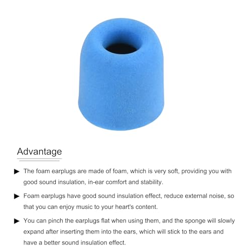 Embouts mousse pour écouteurs de rechange contre douleur oreille