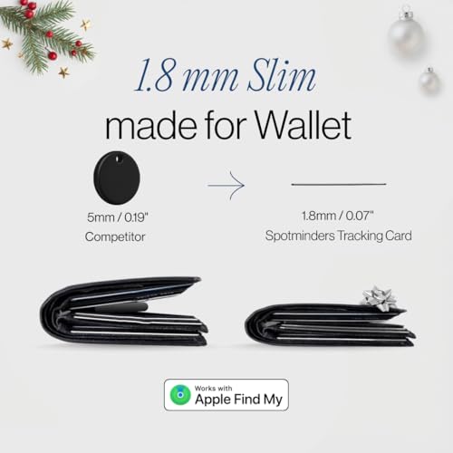 undefined SPOTMINDERS Christmas Stocking Stuffers for Men Apple MFi Certified Credit Card Wallet Tracker PRO (iOS Only) 0.07in Works with Apple Find My White Elephant Gifts for Women Rechargeable Tracking Card の商品画像 5