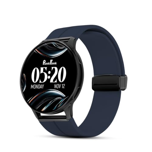 Image of PunnkFunnk Active 2 Smartwatch, 1.39 inch HD Round Display, Bluetooth Calling, Heart Rate & SPO₂, 100+ Sports Modes, IP67, Long Battery Life for Men & Women (Magnetic Dark Blue)