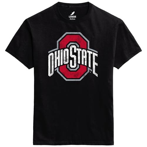League EZ100 EZ Short Sleeve T-Shirt for Men Soft Breathable Cotton Tee Lightweight T Shirt for Travel Outdoor Sports Gym or Casual Days (OSU) Black