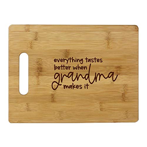 Everything tastes better Grandma medium- Cutting Board (Bamboo)