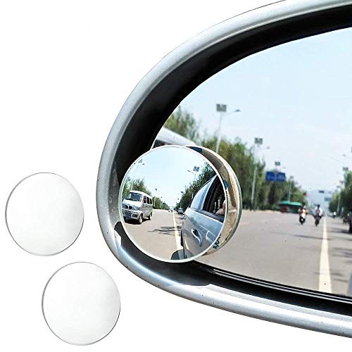 Extraela Blind Spot espejo (2pcs, 2"), Rimless HD cristal gran angular 360 ° canvex espejo retrovisor de coche lado espejo Stick de coche universal Fit