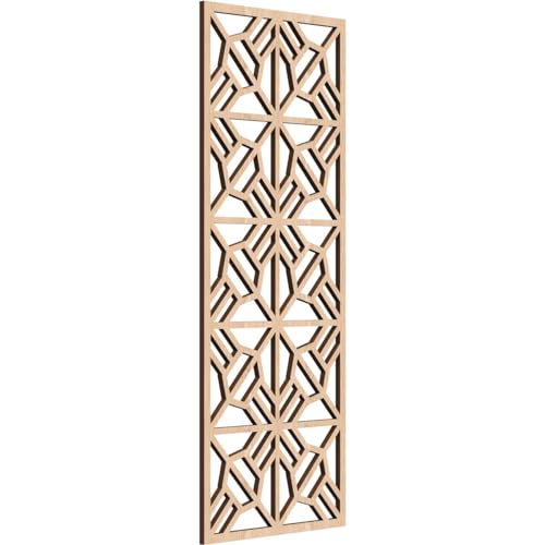 Image of Auburn Decorative Pierced Fretwork Wood Wall Panels, 11 3 /8 inchW x 29 3 /8 inchH x 1 /4 inchT, Red Oak