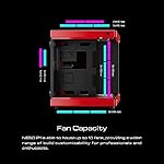 GAMDIAS RGB Tempered Glass Gaming Computer PC Case, 2-Way Standing w/Vertical & Horizontal Orientaton & One-Touch Open, Support up to 420mm AIO, Huge Cable Management & Excellent Airflow NESO P1 BR - Image 5