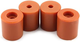 FYSETC 3D Printer Ender 3 S1 Pro Ender 5 Plus Heat Bed Leveling Part Silicone Solid Mounts Column OD 0.63in ID 0.16in Stable Hot Bed Tool Heat-Resistant for Ender 5/ Pro A8 Wanhao D9 Meg- Pack of 4