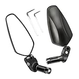 2 Pièces Retroviseur velo, Réglage 360° HD Mirror Adapté au Guidon de Vélo 18-22mm, Surface de...